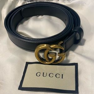 Gucci Double - G Calfskin Belt- Size 100